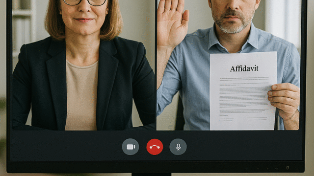 ChatGPT Image Aug 19, 2025, 06_23_21 PM Affidavit commissioning in Ontario by video: a signer affirming an affidavit